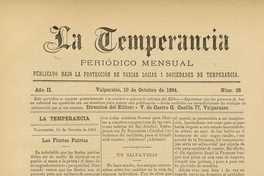 La temperancia Año 2: nº28, 10 de octubre de 1894