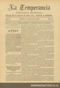 La temperancia Año 2: nº29, 17 de noviembre de 1894