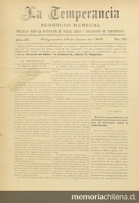 La temperancia Año 3: nº35, 19 de junio de 1895