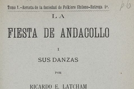 La fiesta de Andacollo i sus danzas