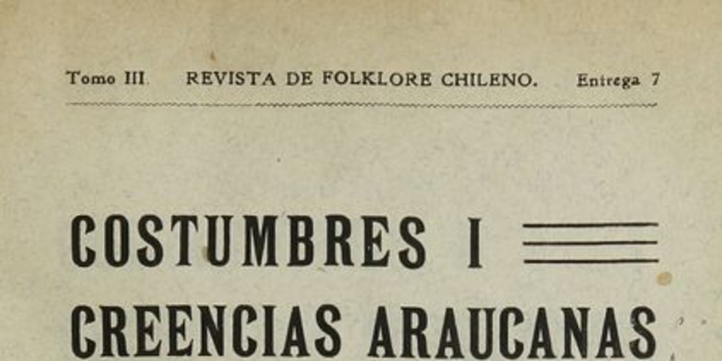 Costumbres i creencias araucanas :el juego de la chueca (palin)