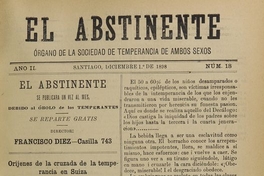 El Abstinente Año II: nº18, 1 de diciembre de 1898