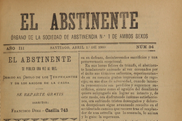 El Abstinente Año III: nº34, 1 de abril de 1900