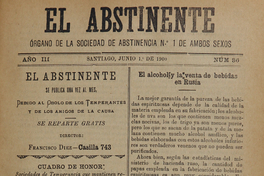 El Abstinente Año III: nº36, 1 de junio de 1900