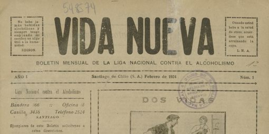 Vida Nueva Año I: nº1, febrero de 1924