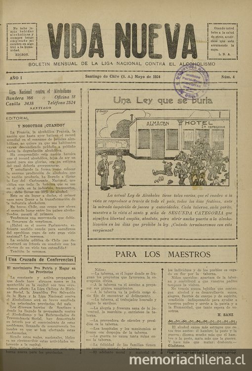 Vida Nueva Año I: nº4, mayo de 1924