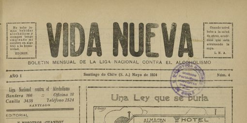 Vida Nueva Año I: nº4, mayo de 1924