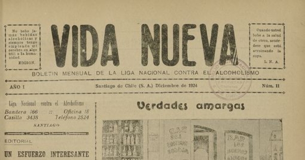 Vida Nueva Año I: nº11, diciembre de 1924