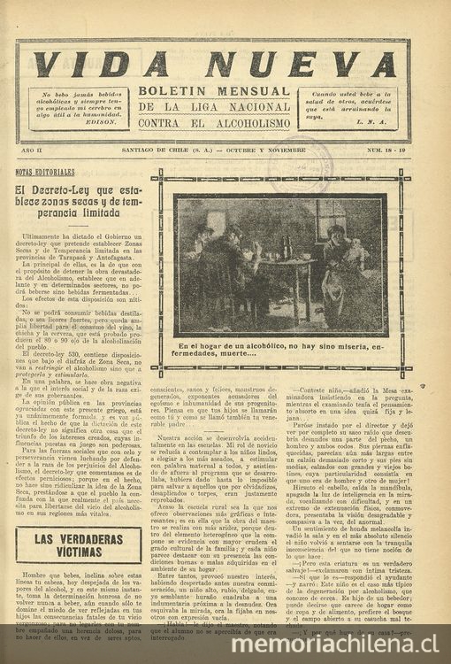 Vida Nueva Año II: nº18-19, octubre-noviembre de 1925