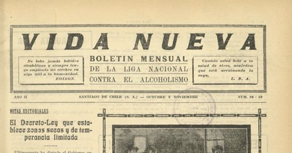 Vida Nueva Año II: nº18-19, octubre-noviembre de 1925