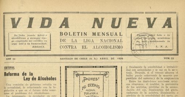 Vida Nueva Año III: nº23, abril de 1926