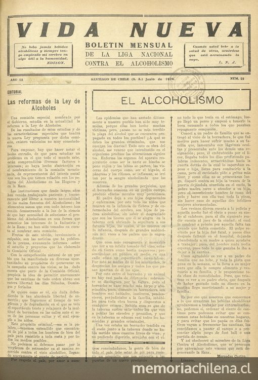  Vida Nueva Año III: nº25, junio de 1926