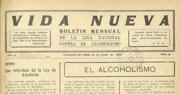  Vida Nueva Año III: nº25, junio de 1926