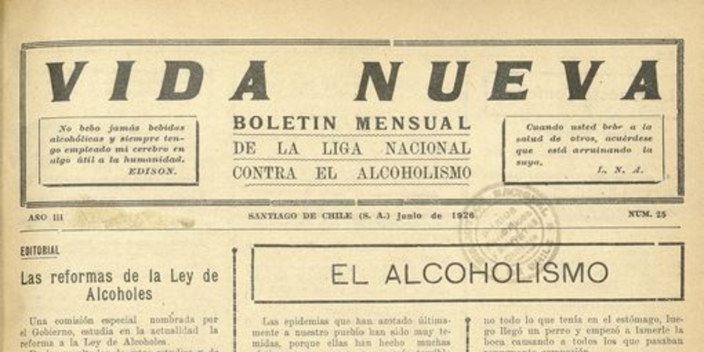  Vida Nueva Año III: nº25, junio de 1926