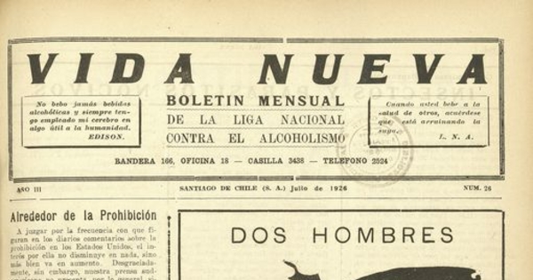 Vida Nueva Año III: nº26, julio de 1926