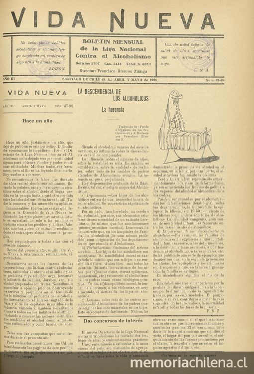  Vida Nueva Año III: nº37-38, abril-mayo de 1928