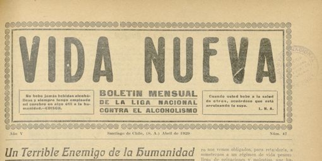 Vida Nueva Año V: nº47, marzo de 1929