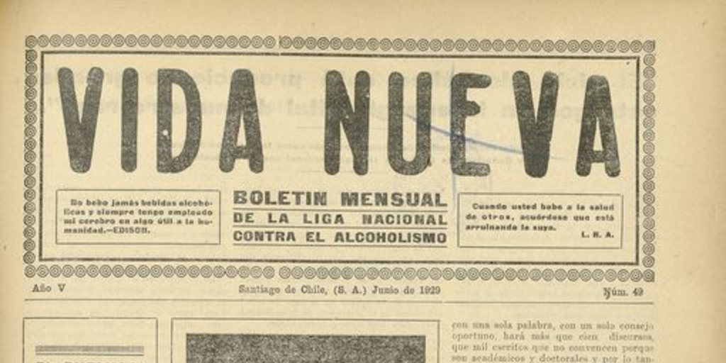 Vida Nueva Año V: nº49, junio de 1929