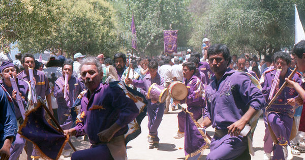 Bailes Chinos en Fiesta de la Virgen de Andacollo, región de Coquimbo, 25 de diciembre de 1996