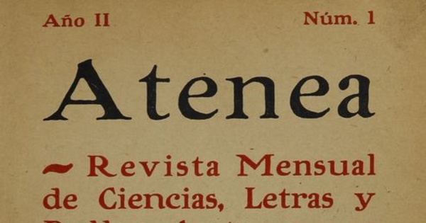 Atenea: año 2, número 1, 31 de marzo de 1925