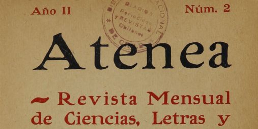 Atenea: año 2, número 2, 30 de abril de 1925