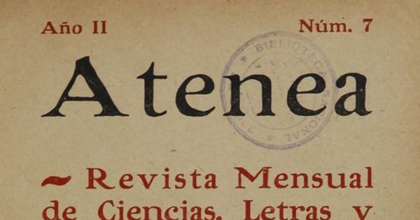 Atenea: año 2, número 7, 30 de septiembre de 1925