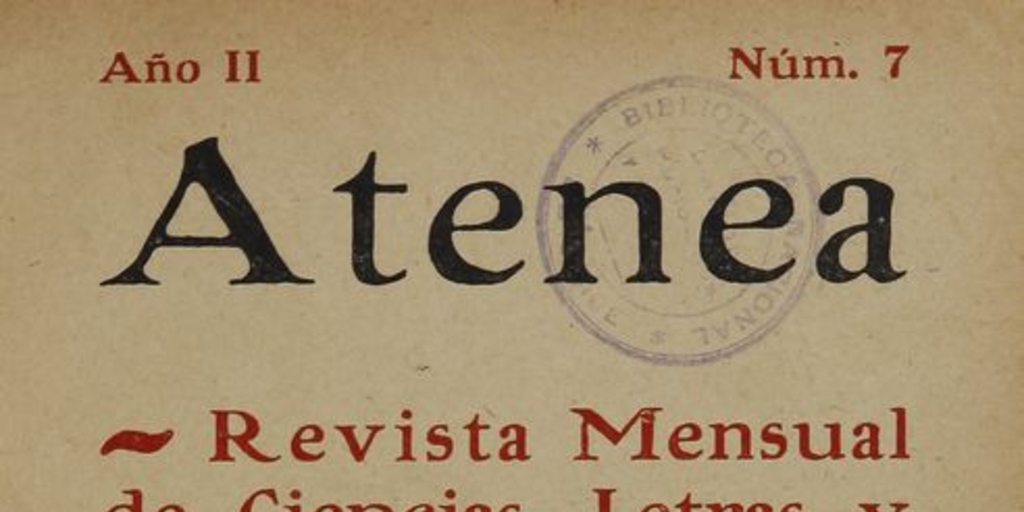 Atenea: año 2, número 7, 30 de septiembre de 1925