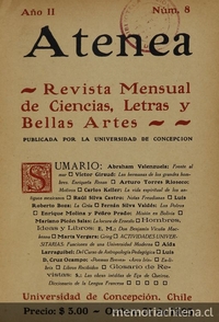 Atenea: año 2, número 8, 31 de octubre de 1925