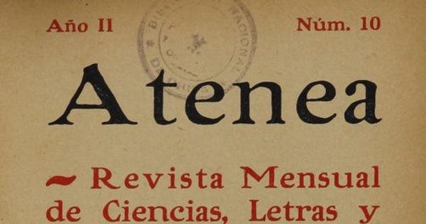 Atenea: año 2, número 10, 31 de diciembre de 1925