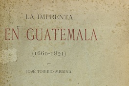 La imprenta en Guatemala