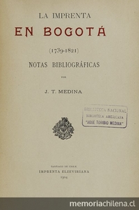 La Imprenta en Bogotá (1739-1821)