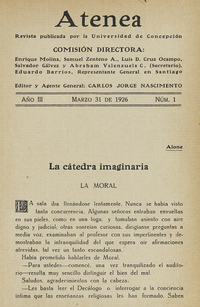  Atenea: año 3, número 1, marzo de 1926