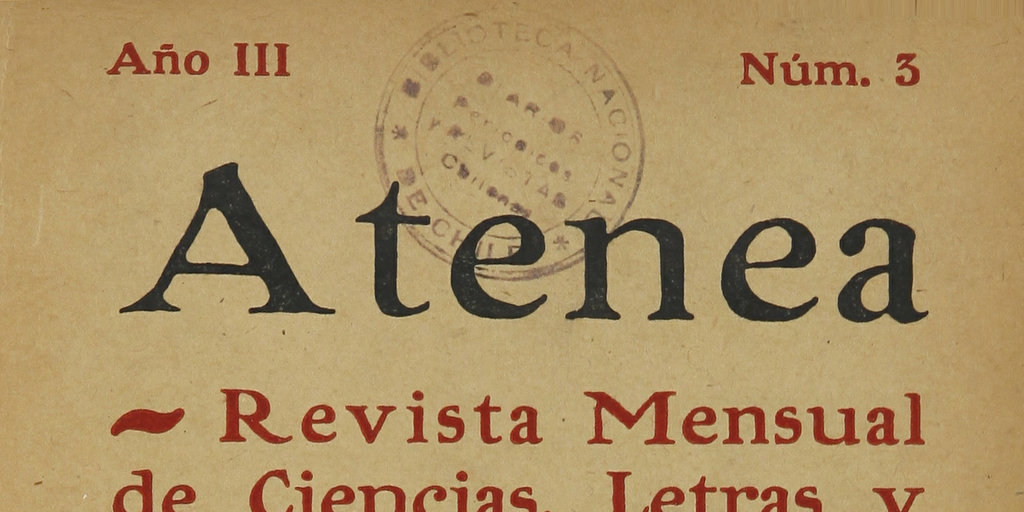 Atenea: año 3, número 3, mayo de 1926