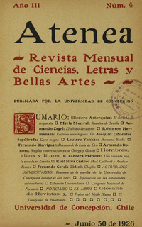 Atenea: año 3, número 4, junio de 1926