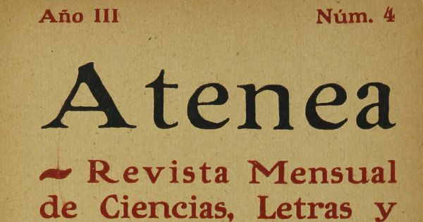 Atenea: año 3, número 4, junio de 1926