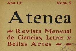 Atenea: año 3, número 4, junio de 1926