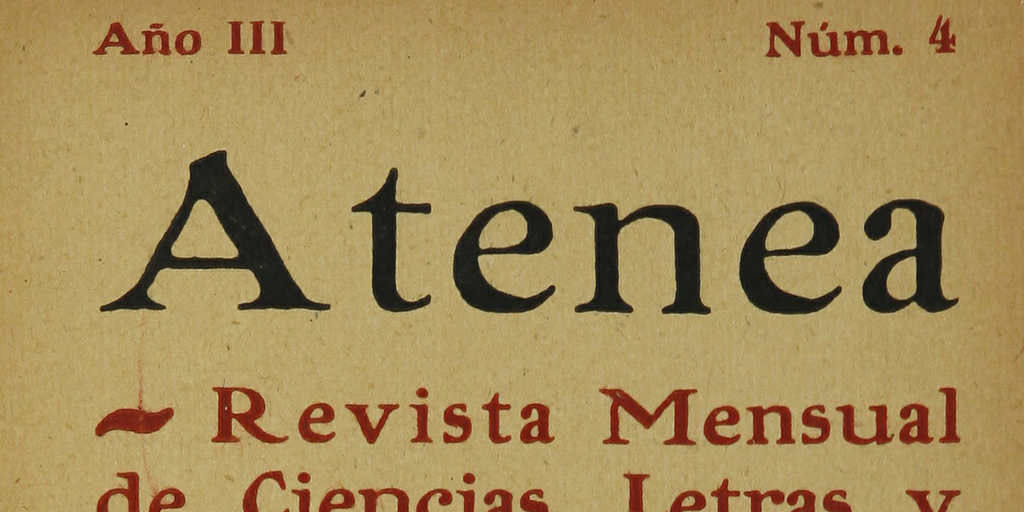 Atenea: año 3, número 4, junio de 1926