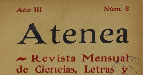 Atenea: año 3, número 8, octubre de 1926