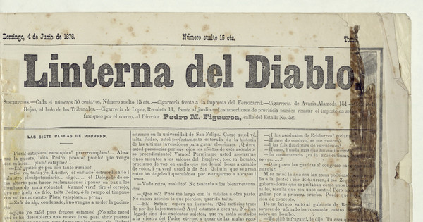 La Linterna del Diablo: año 3, número 1, 4 de junio de 1876