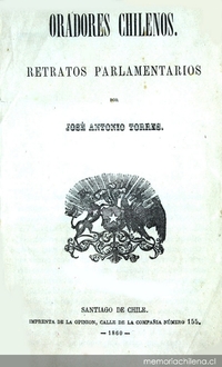 Oradores chilenos: retratos parlamentarios (1860) Oradores chilenos: retratos parlamentarios (1860)