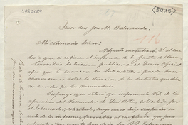 [Carta] 1882 jul. 29 [Santiago] [dirigido a] Señor don José M. Balmaceda [Santiago] [manuscrito] /