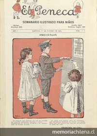 Portada de El Peneca: año 1, número 11, 1 de febrero de 1909