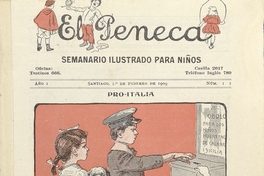 Portada de El Peneca: año 1, número 11, 1 de febrero de 1909