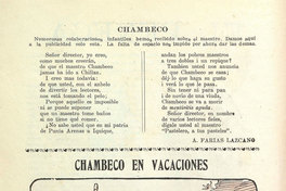 Chambeco en vacaciones