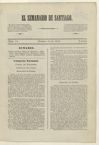 El Semanario de Santiago: número 15, 13 de octubre de 1842