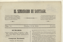 El Semanario de Santiago: número 15, 13 de octubre de 1842