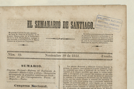 El Semanario de Santiago: número 19, 10 de noviembre de 1842