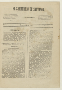 El Semanario de Santiago: número 31, 2 de febrero de 1843