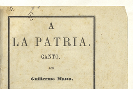 A la patria: canto