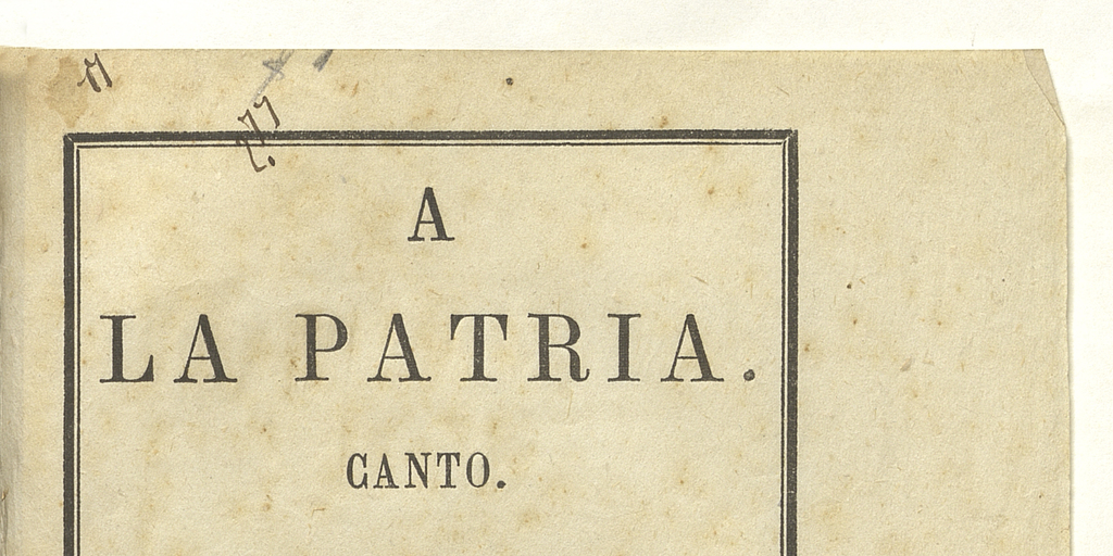 A la patria: canto